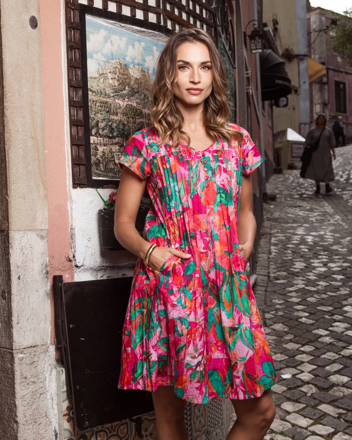 Orientique Easy Fit Dress With Pockets Sao Paulo (please check measurements)