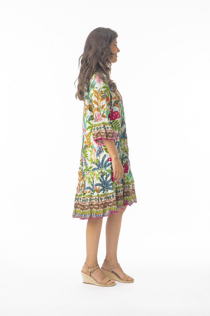 Orientique Ovahe Pleated Dress With Pockets (please check measurements)