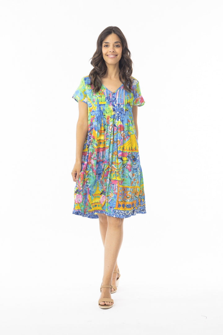 Orientique Okayama Easy Fit Dress With Pockets (please check measurements)