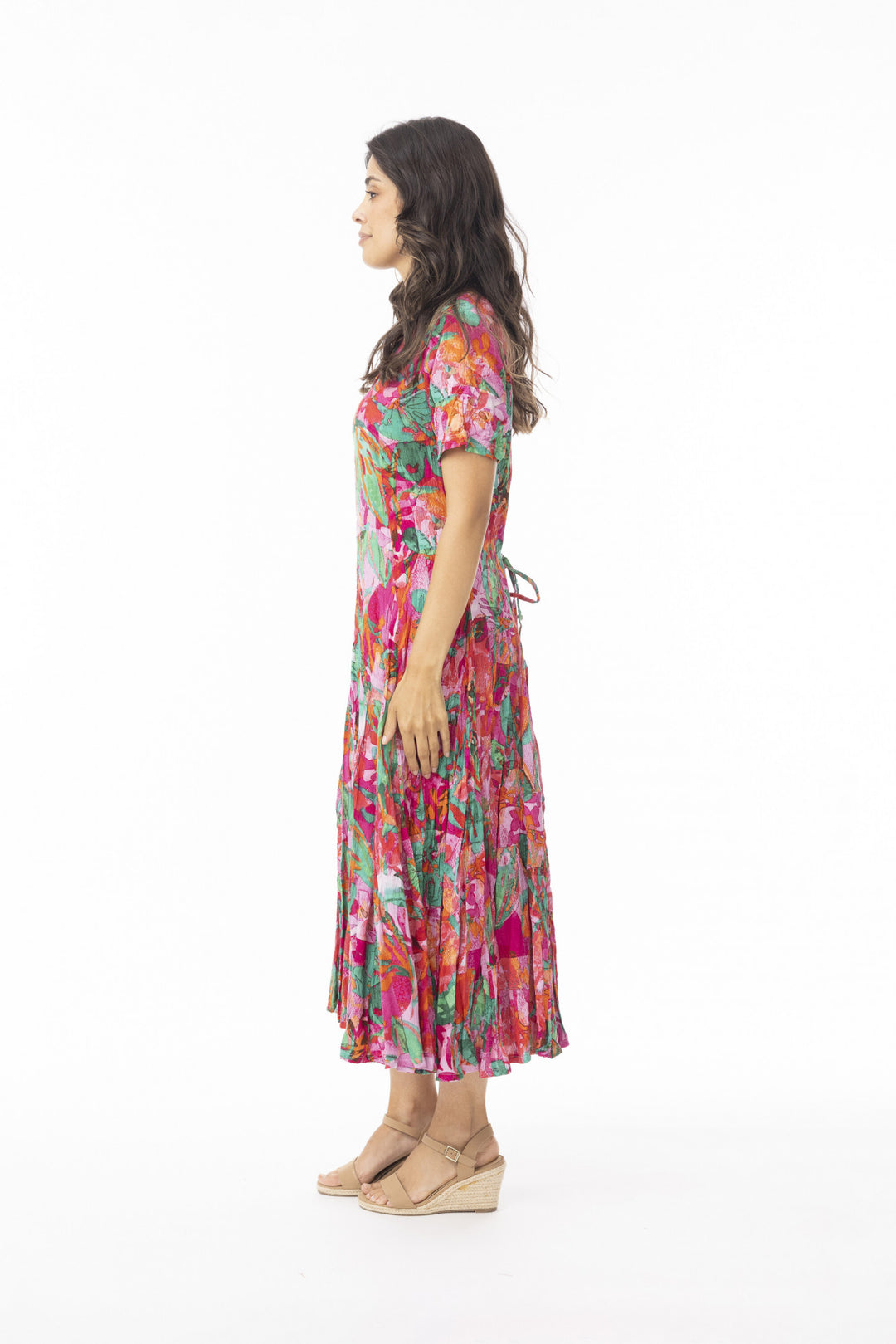 Orientique Sao Paulo Godet Dress With Pockets (please check measurements)