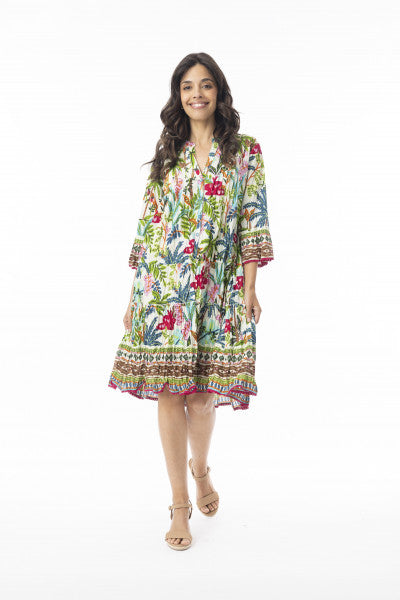 Orientique Ovahe Pleated Dress With Pockets (please check measurements)